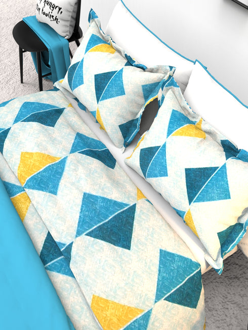 The White Moss Denmark Double bed 100% cotton bedsheet with 2 pillow covers